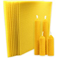 Paquete x 10 - Laminas de cera 30 x 35 cm c-u. Cera de abejas 100% de España. Cera apicultura. DIY haga sus propias…